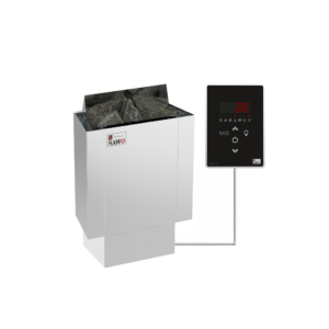 Электрическая печь SAWO NORDEX Mini NRMN-36Ni2-Z (3,6 кВт, внутри оцинковка, снаружи нержавейка), выносной пульт (встроенный блок мощности, пульт покупается отдельно)