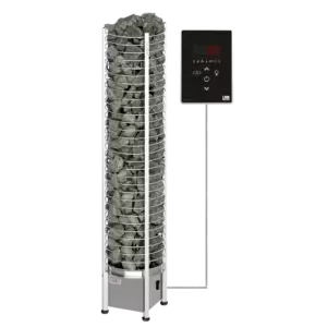 Электрическая печь SAWO TOWER TH3-35Ni2-P (3,5 кВт, нержавейка), выносной пульт (встроенный блок мощности, пульт покупается отдельно)