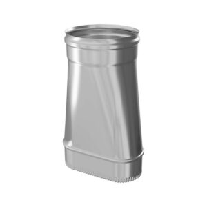 Переход с овала (П) на круг (М) 0,33м 100х200 (316/0,8) Ф150 КРАФТ Овал