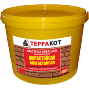 Мастика клеящая влагостойкая, жаростойкая "Терракот", 2,5 кг