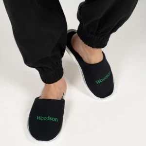 Тапочки Woodson, вафельные с закрытым мысом (43-46), чёрный цвет