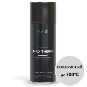 Краска термостойкая (Аэрозоль) (до 700°С, 520 мл) Серебро Элкон (Elcon)